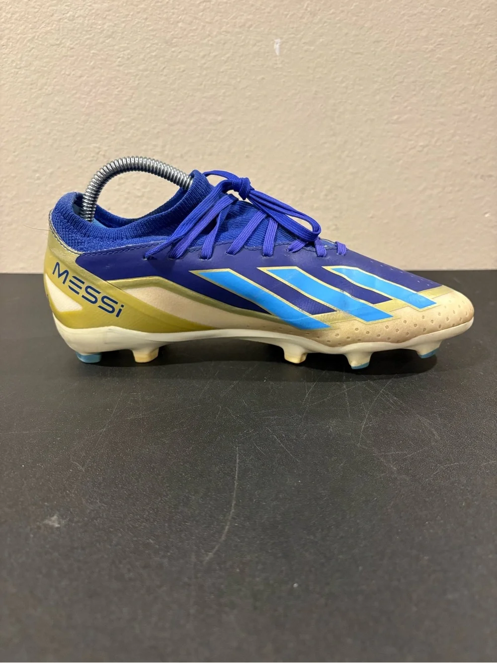 Adidas X Crazyfast Messi.3 FG Soccer Cleats Blue Gold White ID0712 Mens Size 7